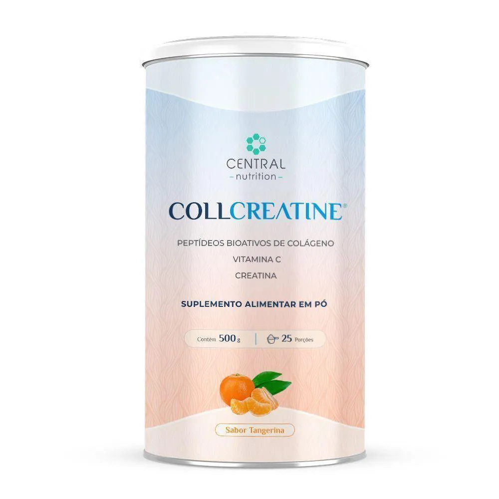 COLLCREATINE COLAGENO + CREATINA 500G SABOR TANGERINA CENTRAL NUTRITION