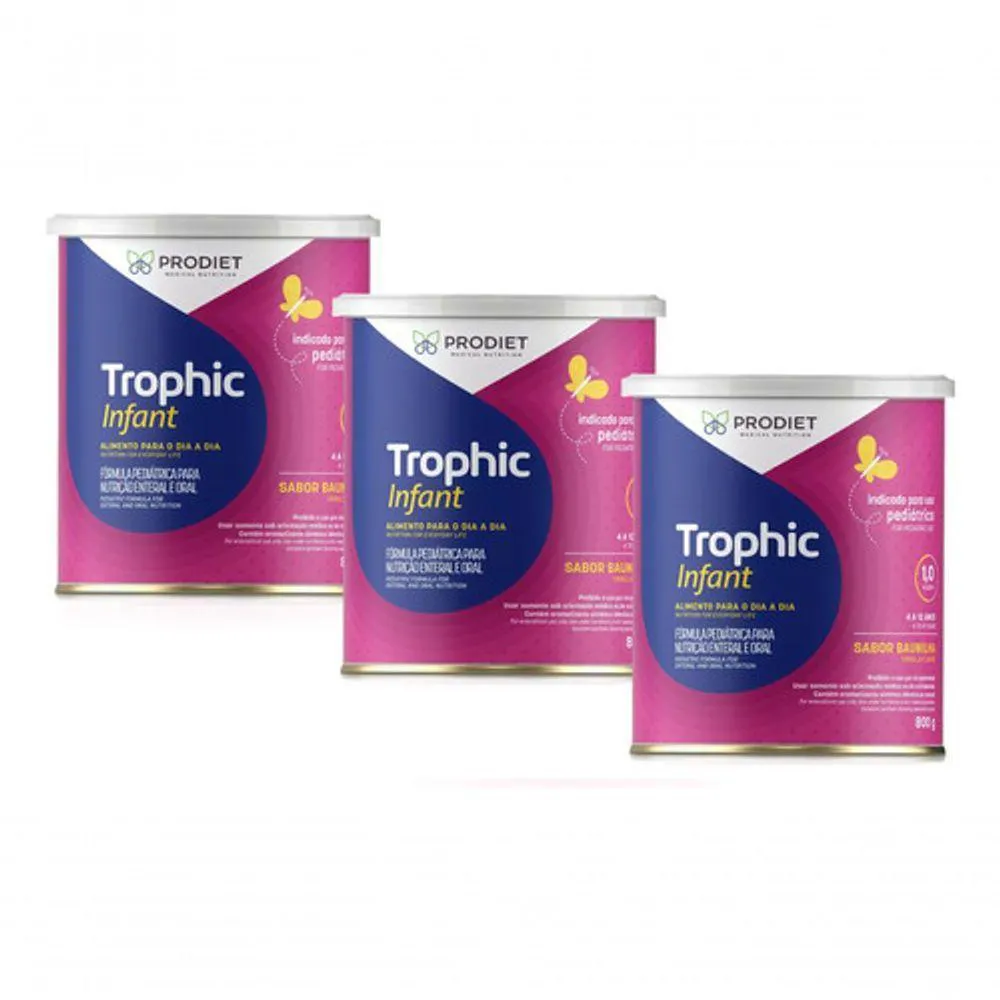 KIT 3 TROPHIC INFANT 800G DIETA ENTERAL INFANTIL PRODIET