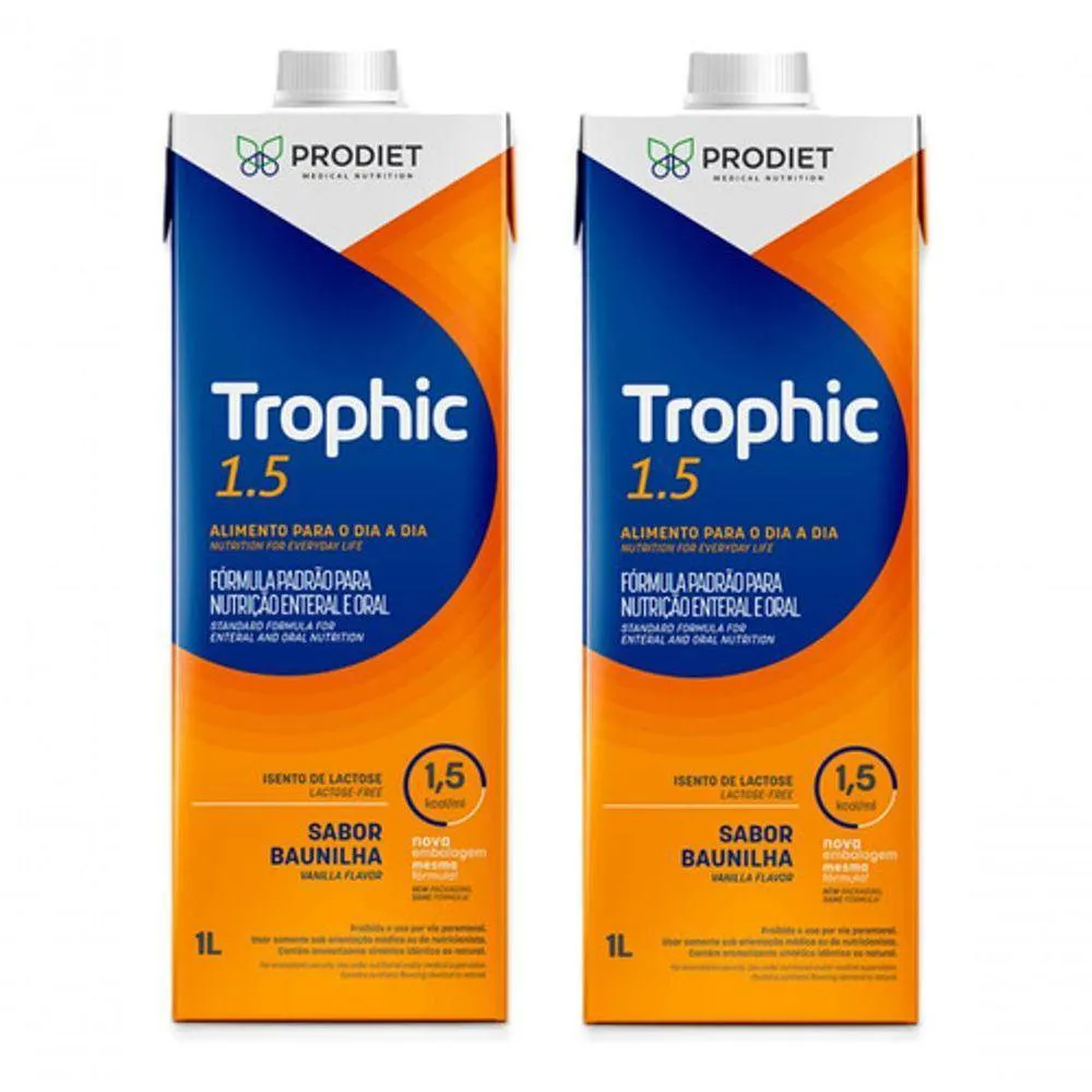 KIT 2 UN TROPHIC 1.5 1 LITRO DIETA ENTERAL PRODIET