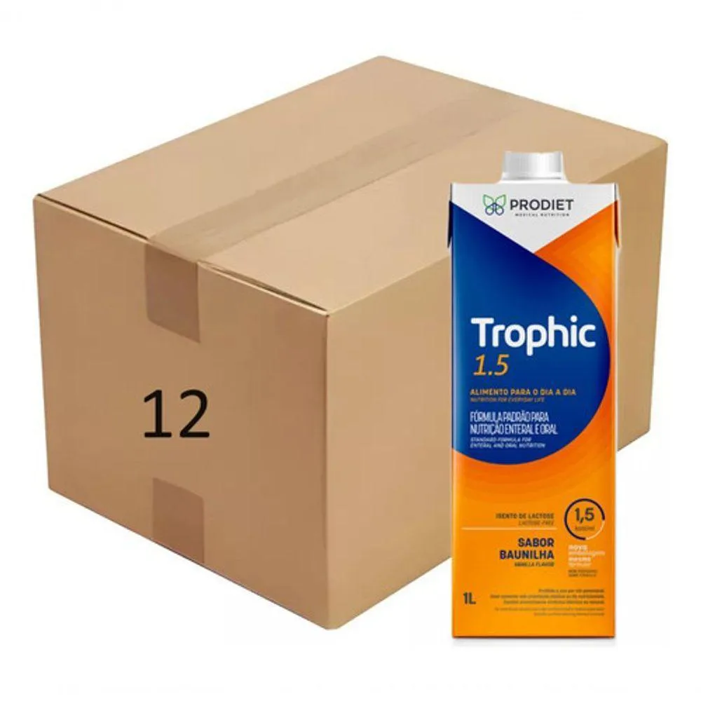 KIT 12 UN TROPHIC 1.5 1 LITRO DIETA ENTERAL PRODIET