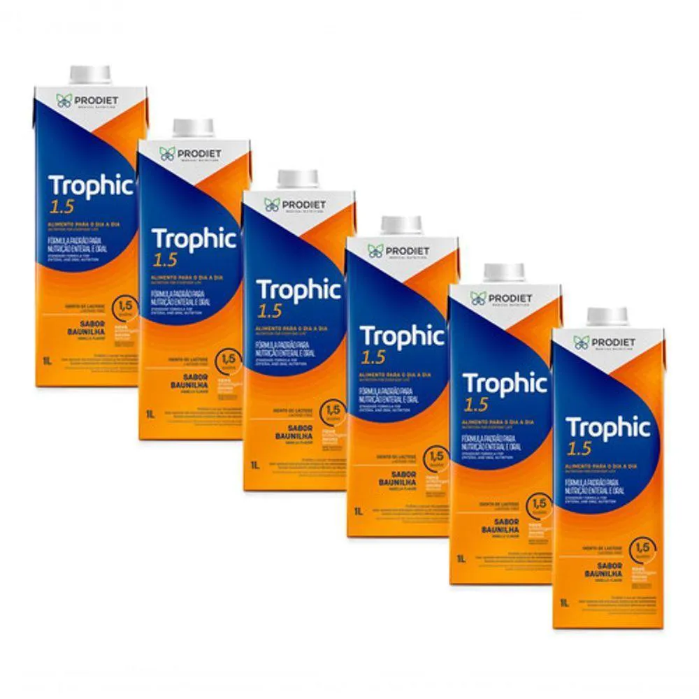 KIT 6 UN TROPHIC 1.5 1 LITRO DIETA ENTERAL PRODIET