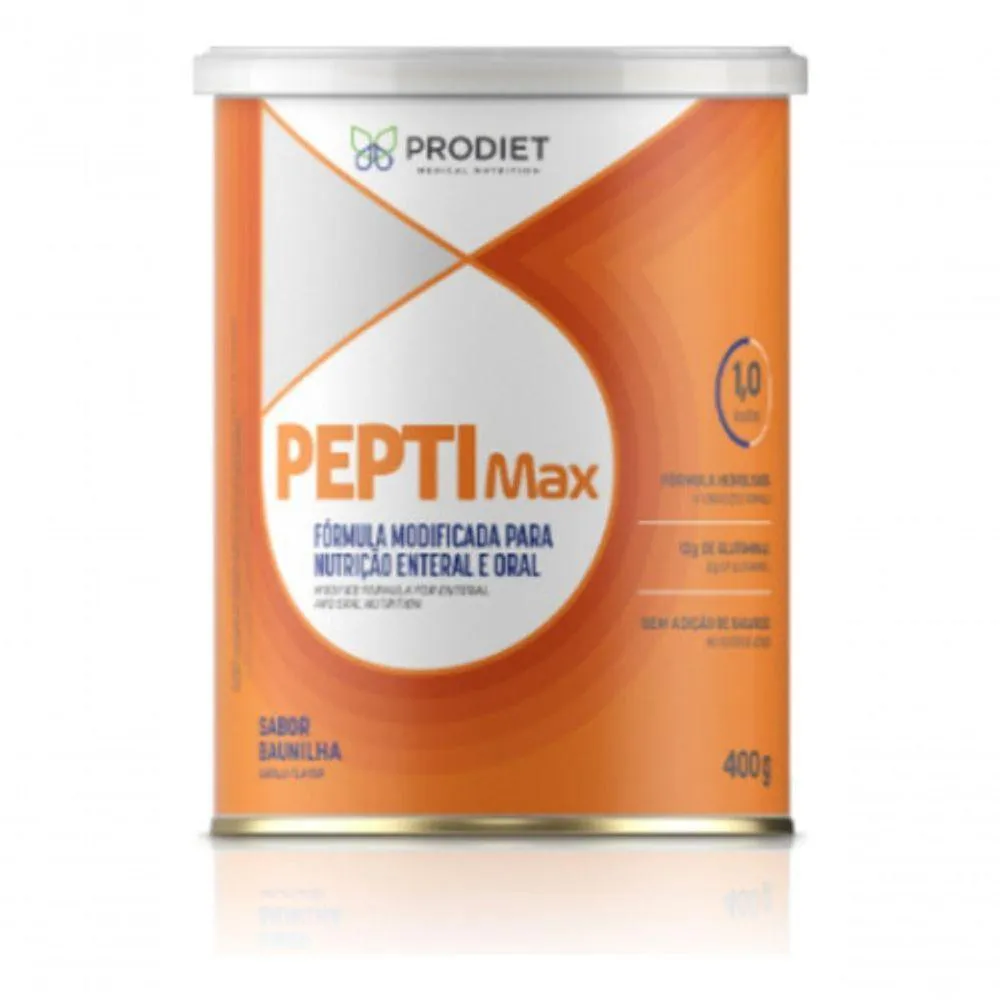 KIT 2UN PEPTIMAX 1.0 KCAL-ML 400G GLUTAMINA BAUNILHA PRODIET SABOR: BAUNILHA