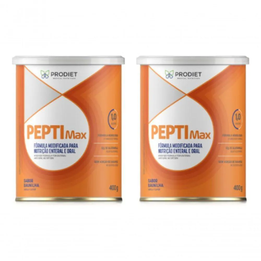 KIT 2UN PEPTIMAX 1.0 KCAL-ML 400G GLUTAMINA BAUNILHA PRODIET