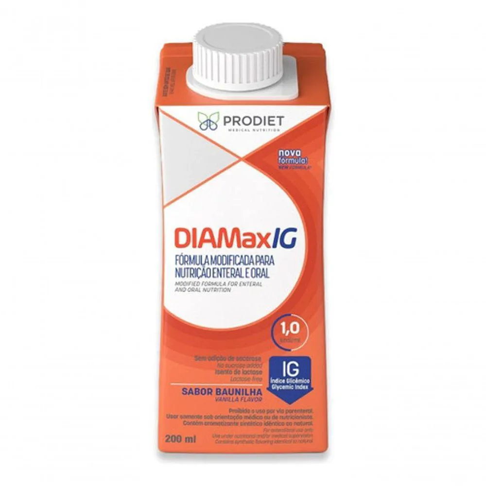 KIT 12 DIAMAX IG 200ML 1.0KCAL-ML DIETA BAUNILHA PRODIET SABOR BAUNILHA
