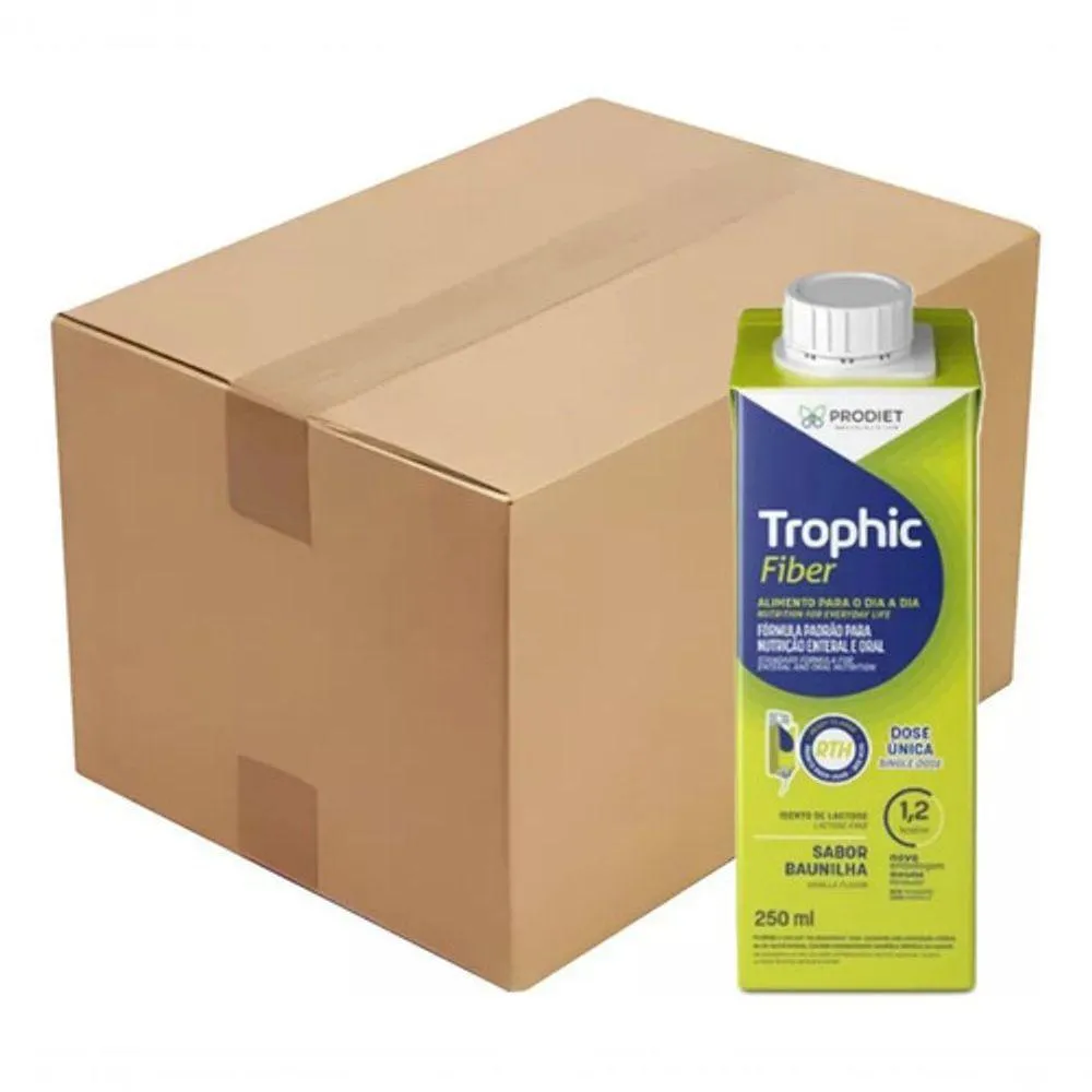 KIT 12 TROPHIC 1.2 FIBER 250ML DIETA ENTERA BAUNILHA PRODIET