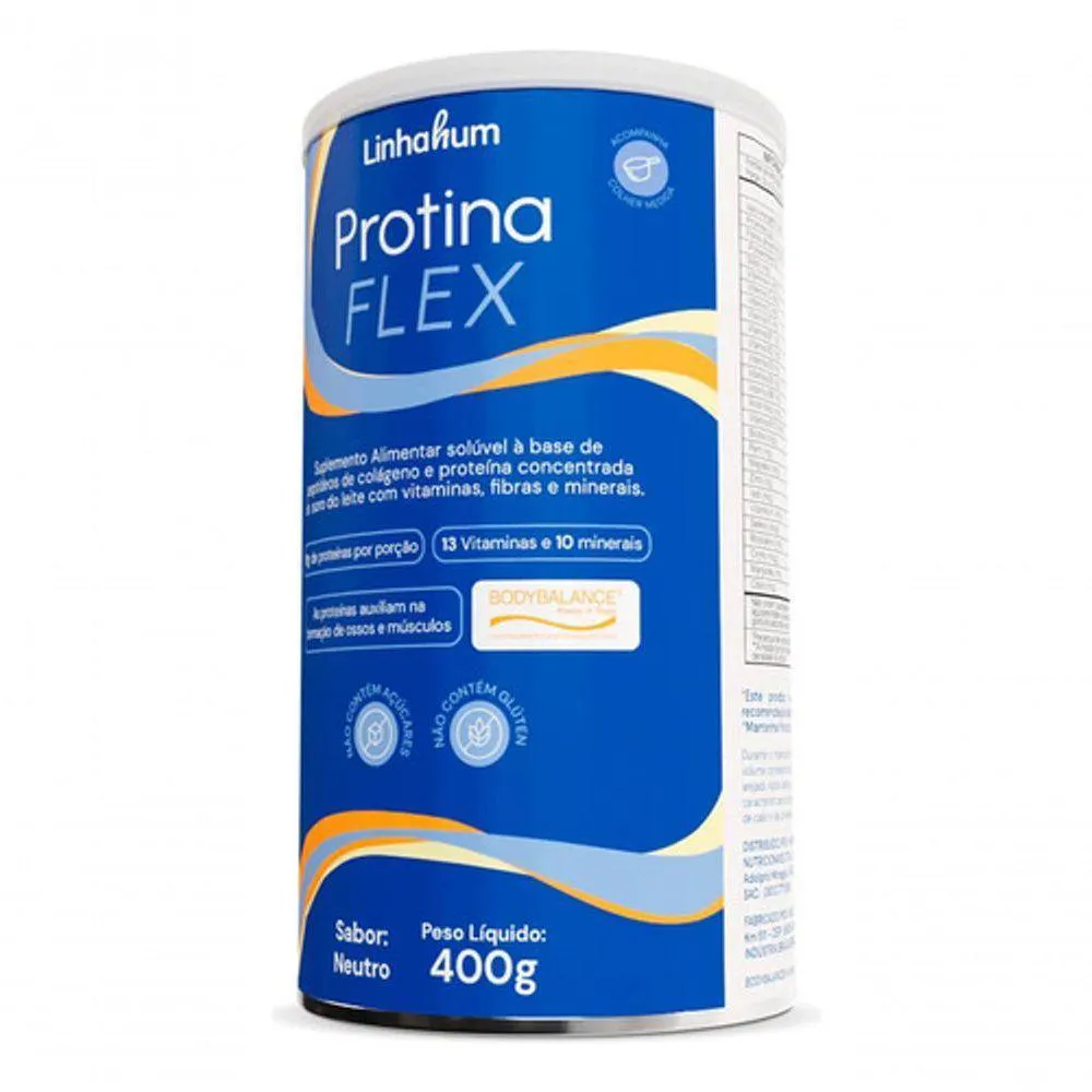 PROTINA FLEX SUPLEM PEPTíDIOS COLáGENO WHEY PROTEIN LINHAHUM SABOR:NEUTRO