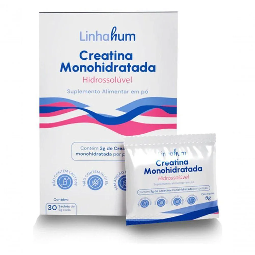 KIT 3U CREATINA MONOHIDRATADA MALTODEXTRINA SOLúVEL LINHAHUM COR INCOLOR