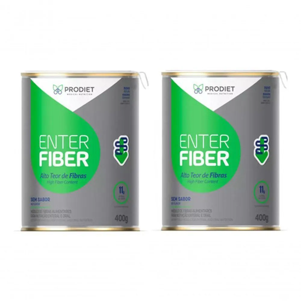 KIT 2 UN ENTERFIBER 400G FIBRAS SEM SABOR PRODIET