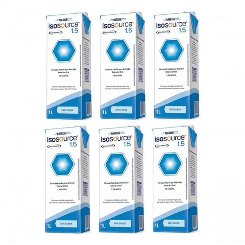 KIT 6 UN ISOSOURCE 1.5 1000ML - NESTLé SABOR BAUNILHA