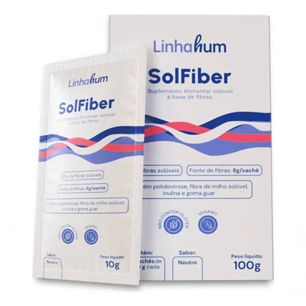 SOLFIBER SUPLEMENTO MIX DE FIBRAS SACHê FIBER 100G LINHAHUM