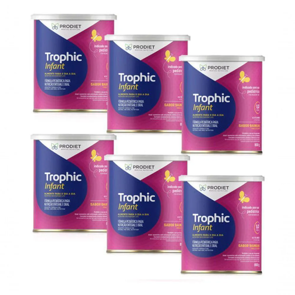 KIT 6 TROPHIC INFANT 800G DIETA ENTERAL INFANTIL PRODIET