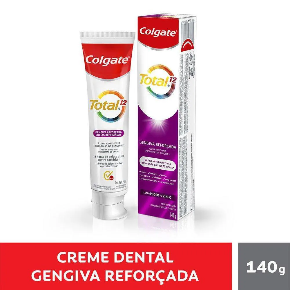 CREME DENTAL COLGATE TOTAL 12 GENGIVA REFORçADA 140G