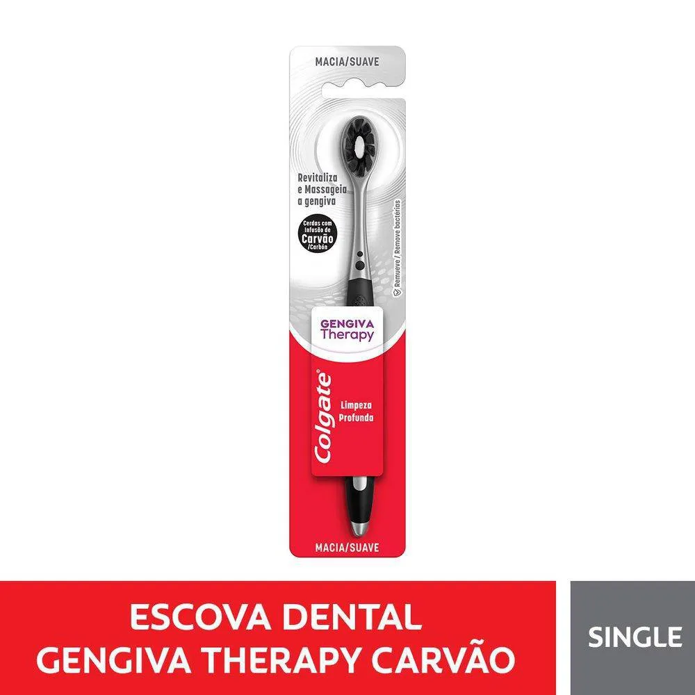 ESCOVA DE DENTE COLGATE GENGIVA THERAPY CARVãO