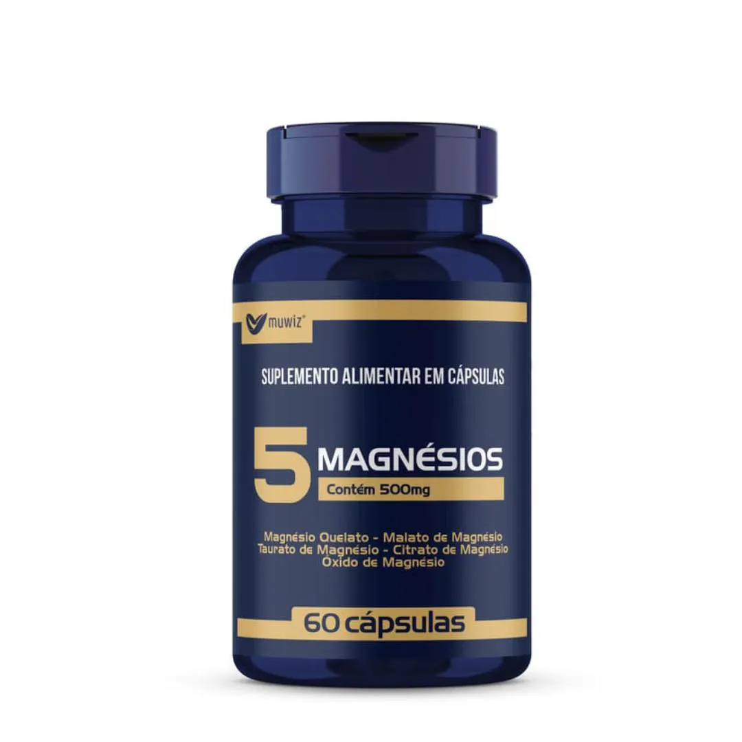 5 MAGNESIOS QUELATO MALATO TAURATO - 60 CAPSULAS MUWIZ