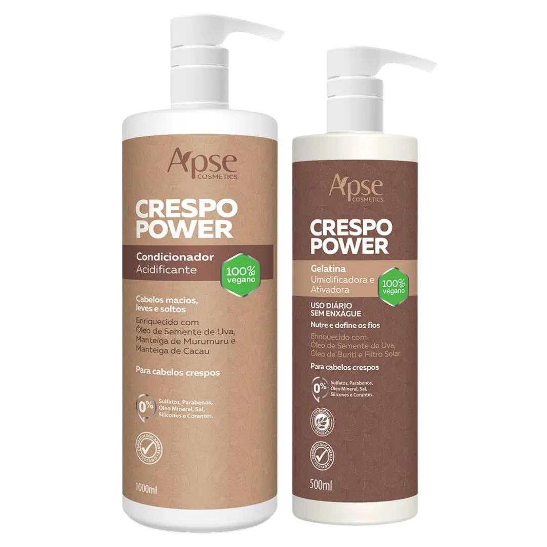 KIT APSE CRESPO POWER CONDICIONADOR 1L + GELATINA 500ML