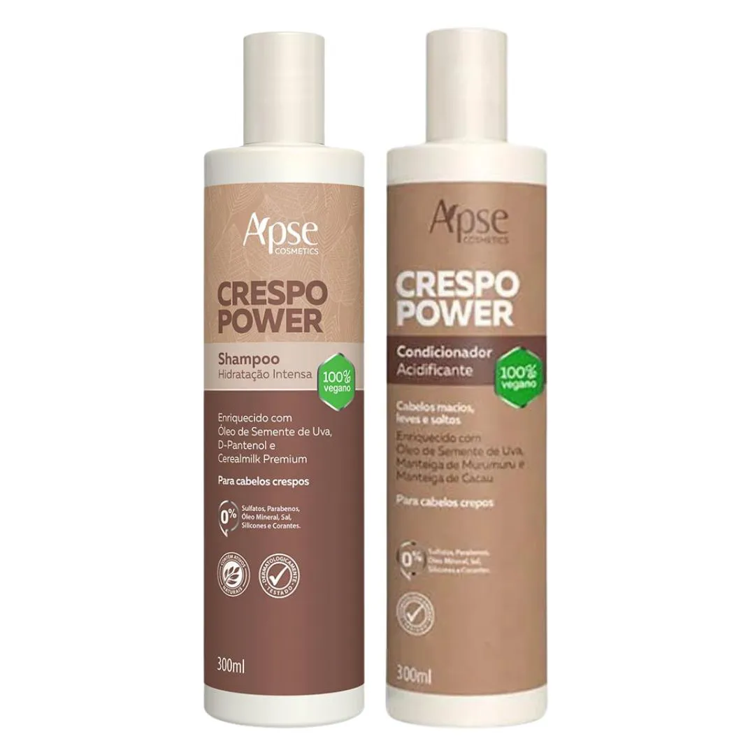 KIT APSE CRESPO POWER SHAMPOO E CONDICIONADOR ACIDIFICANTE