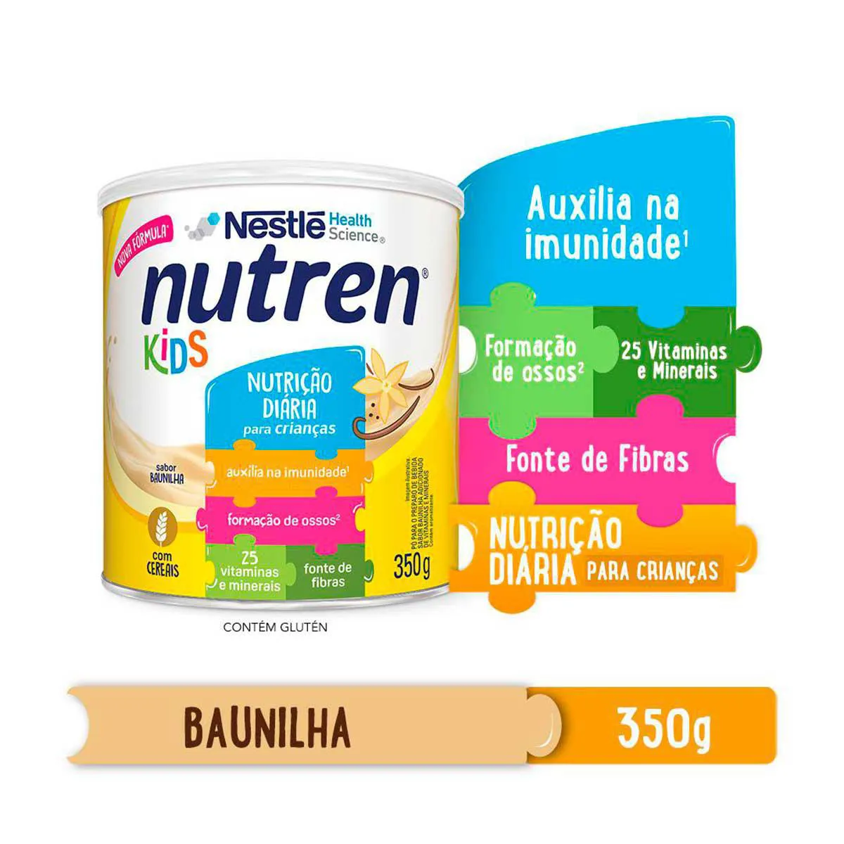 Suplemento Infantil Nutren Kids Nestlé Baunilha a partir de 3 anos 350g