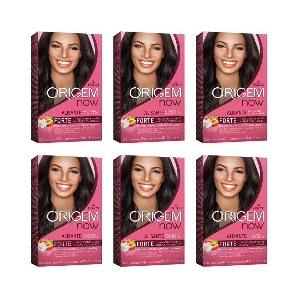 CREME ALISANTE ORIGEM 80G FORTE FLORES FRUTAS - KIT C/ 6UN