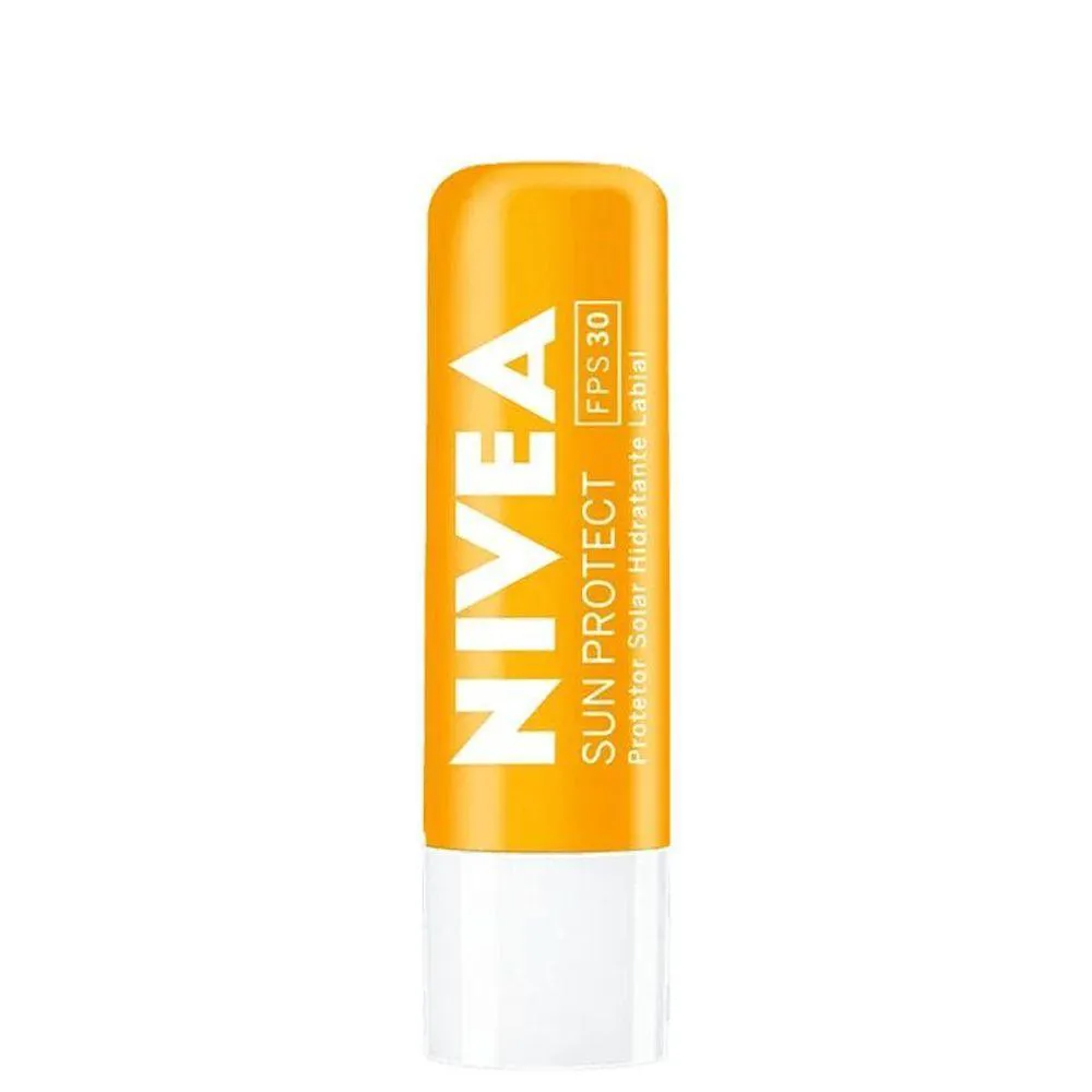 HIDRATANTE LABIAL SUN PROTECT NIVEA 24H DE HIDRATAçãO FPS30 - 4,8G