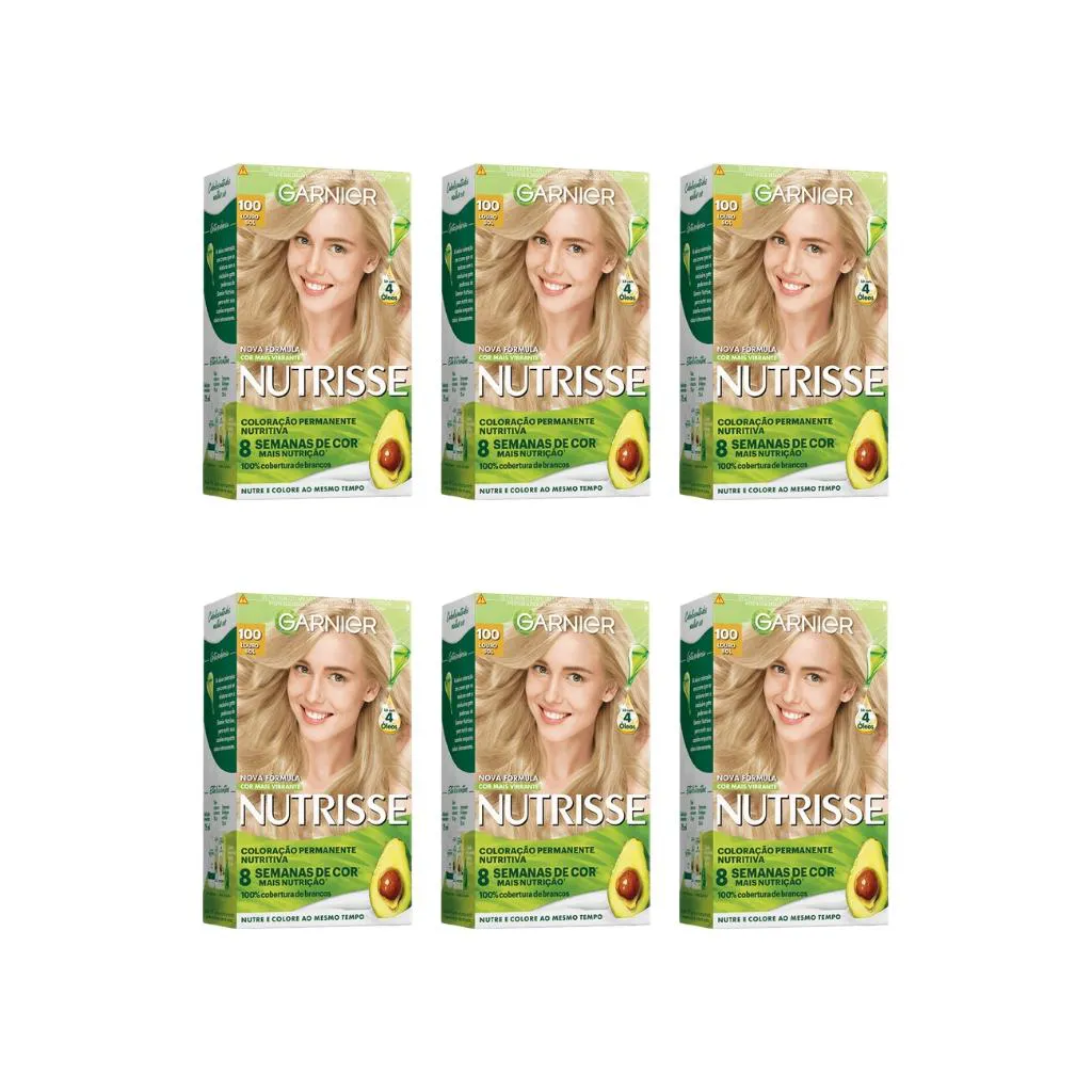 COLORAçAO NUTRISSE 100 LOURO CLARISSIMO-KIT C/6UN