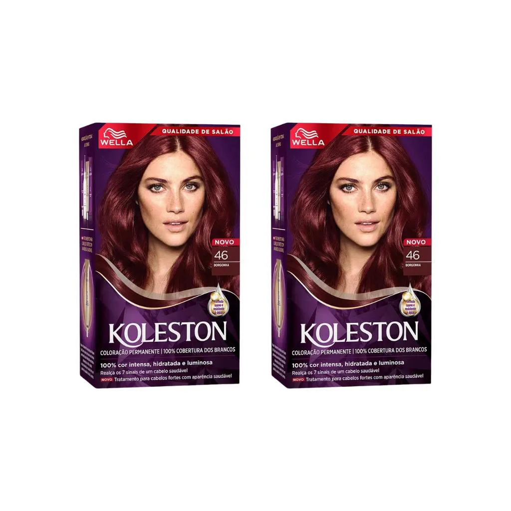 COLORAçAO KOLESTON 46 BORGONHA-KIT C/2UN