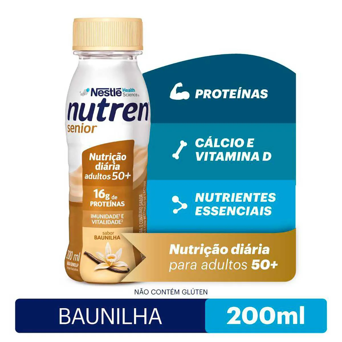 Complemento Alimentar Nestlé Nutren Senior 50+ Sabor Baunlha 200ml