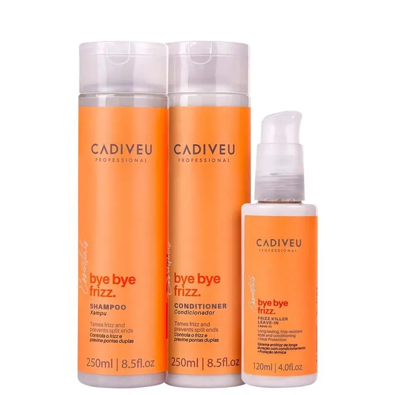 KIT CADIVEU PROFESSIONAL ESSENTIALS BYE BYE FRIZZ ALINHAMENTO (3 PRODUTOS)