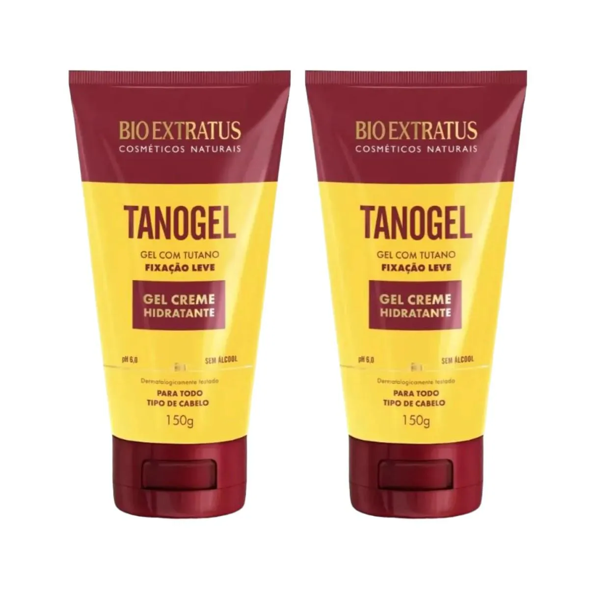 KIT 2 TANOGEL HIDRATANTE FIXADOR GEL CREME 150G BIO EXTRATUS