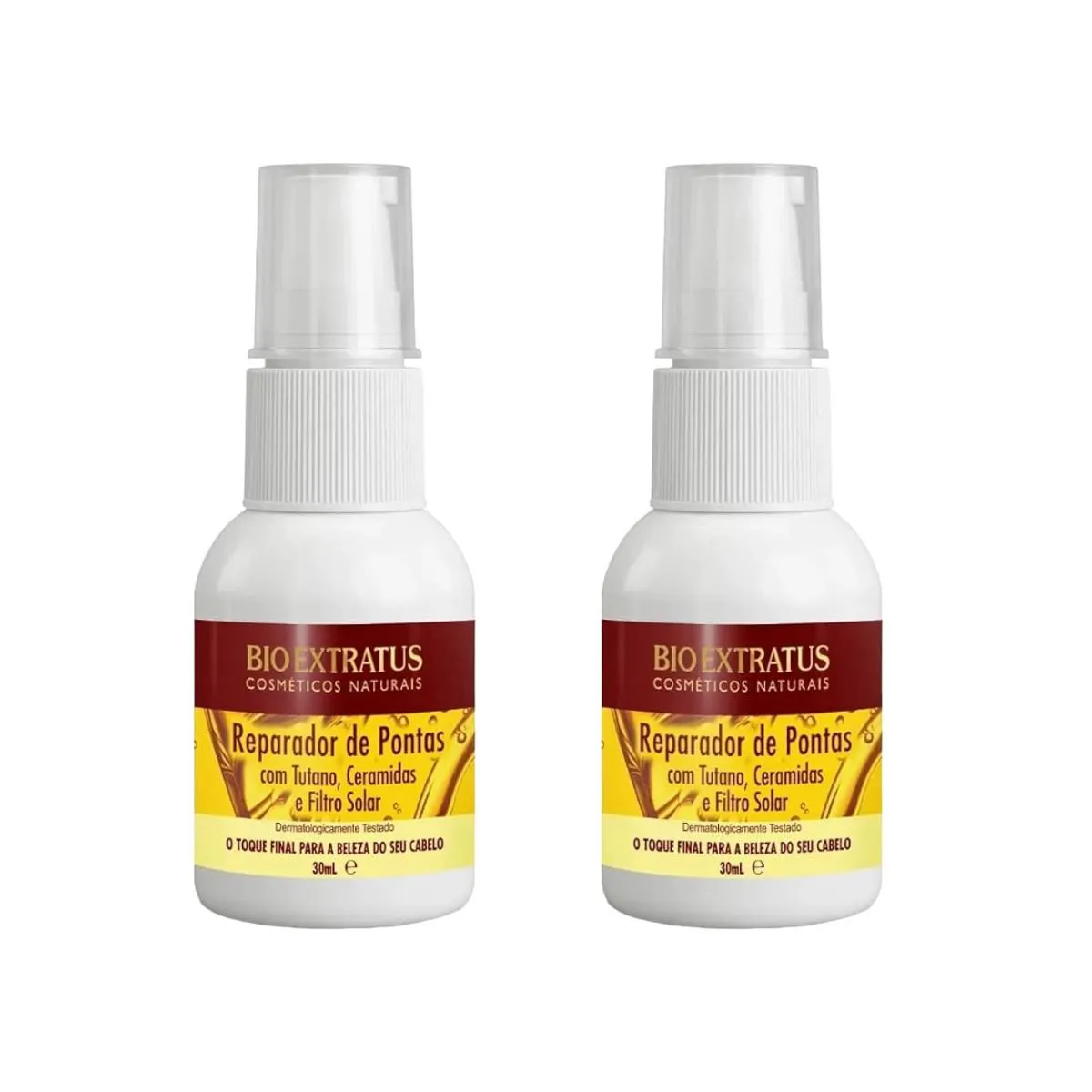 KIT 2 REPARADOR DE PONTAS BRILHO E SEDOSIDADE 30 ML BIO EXTRATUS