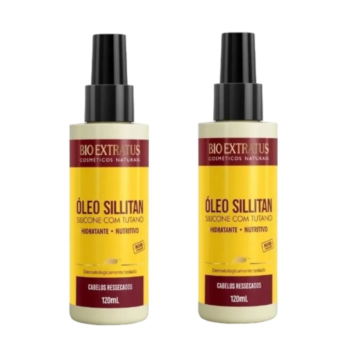 KIT 2 ÓLEO CAPILAR SILLITAN REDUTOR DE VOLUME 120 ML BIO EXTRATUS