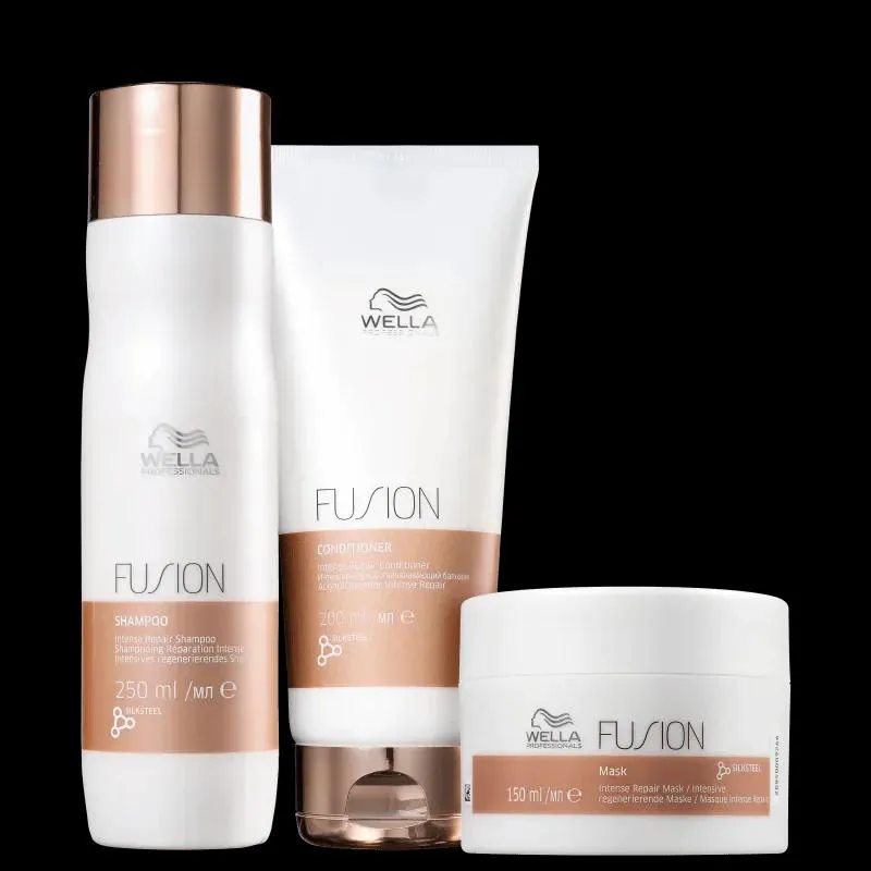 KIT WELLA PROFESSIONALS FUSION TRIO TRATAMENTO (3 PRODUTOS)