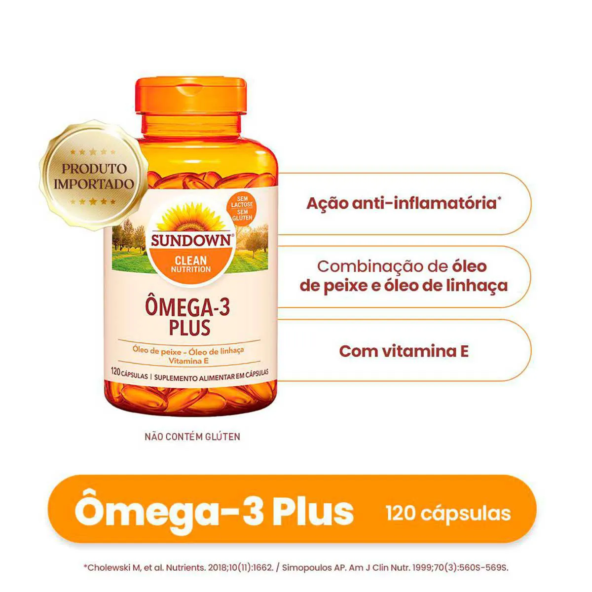 Triple Ômega 3 Plus com 120 cápsulas