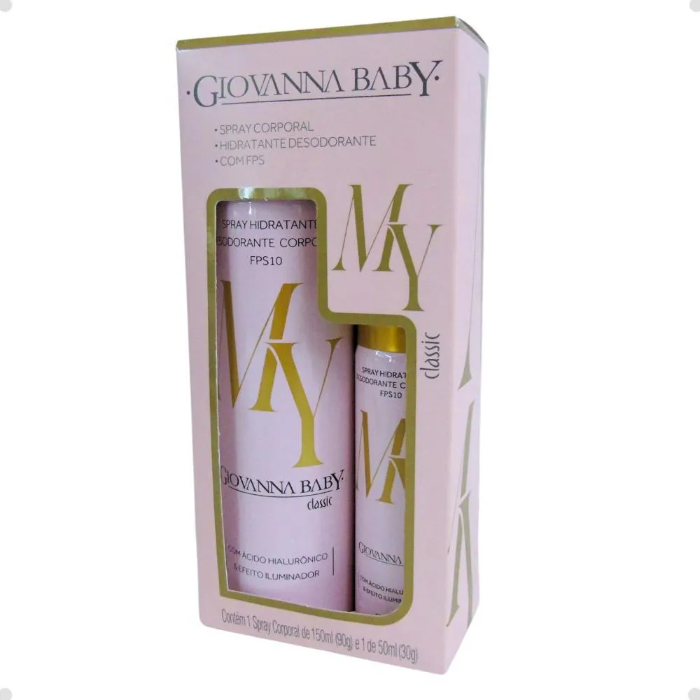 KIT SPRAY GIOVANNA BABY DESODORANTE CORPORAL CLASSIC FPS10 COM 2