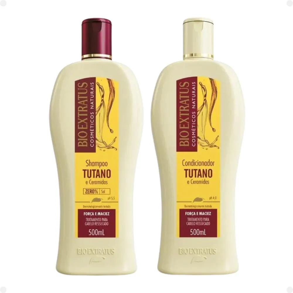 SHAMPOO + CONDICIONADOR BIO EXTRATUS TUTANO FORçA E MACIEZ 500ML
