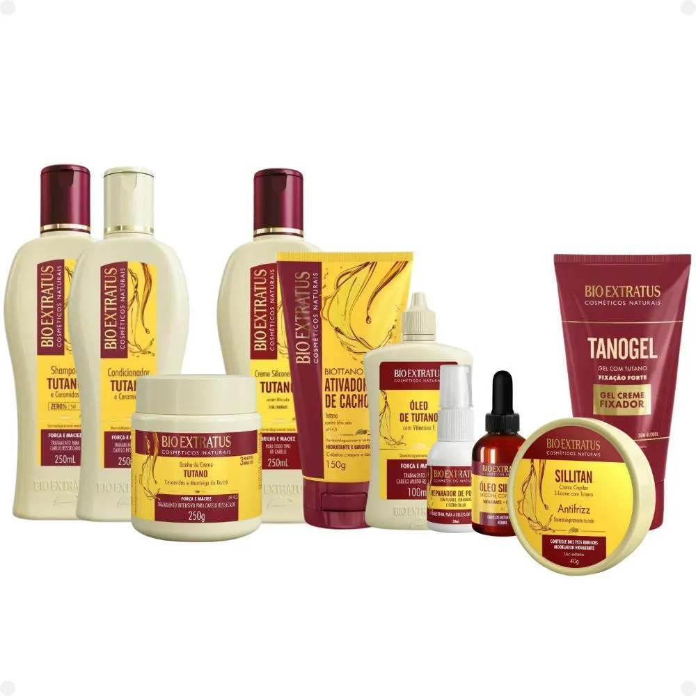 KIT BIO EXTRATUS TUTANO FORçA E MACIEZ COM 10 FIXAçãO FORTE 250