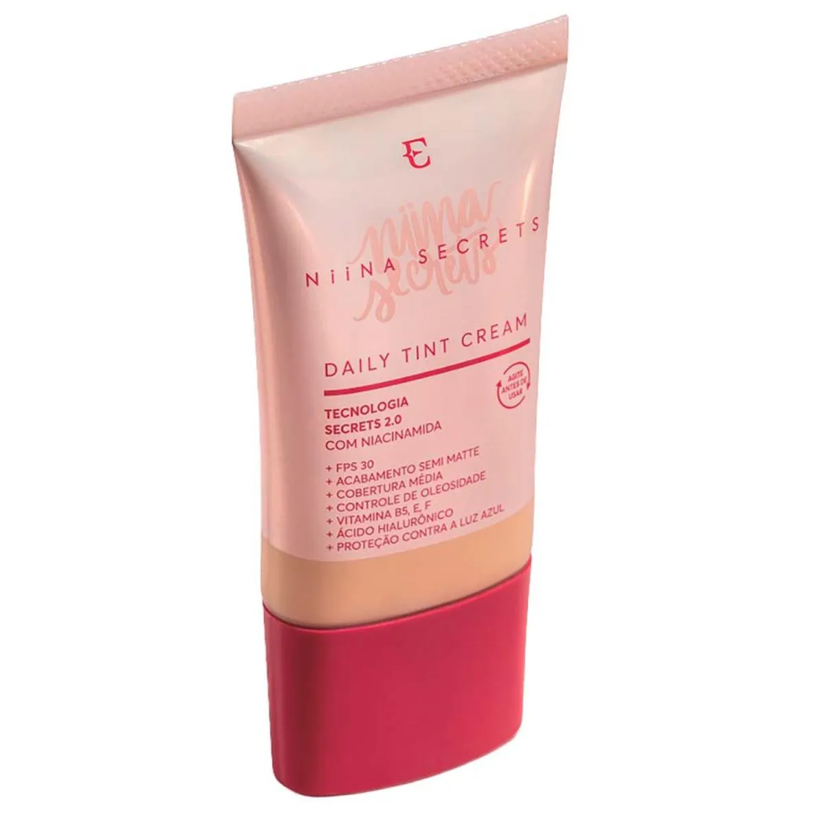 EUDORA BASE LíQUIDA MULTIFUNCIONAL NIINA SECRETS DAILY TINT CREAM 25ML COR 0