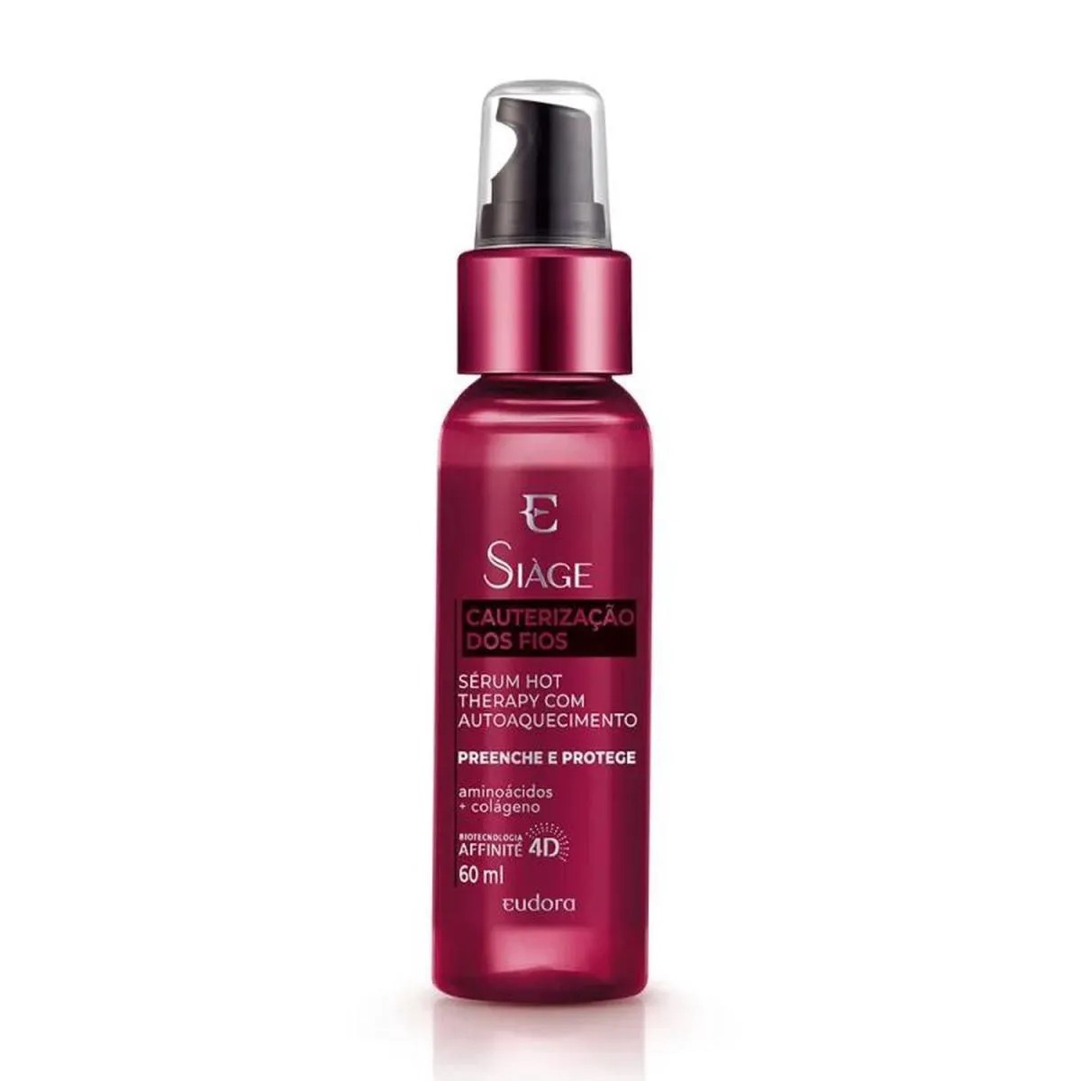 EUDORA SéRUM CAPILAR SIàGE HOT THERAPY CAUTERIZAçãO DOS FIOS 60ML