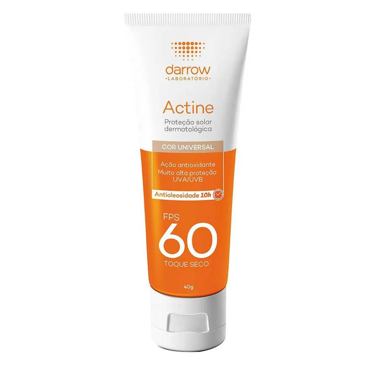 DARROW PROTETOR SOLAR FACIAL ACTINE COR UNIVERSAL FPS 60 40G