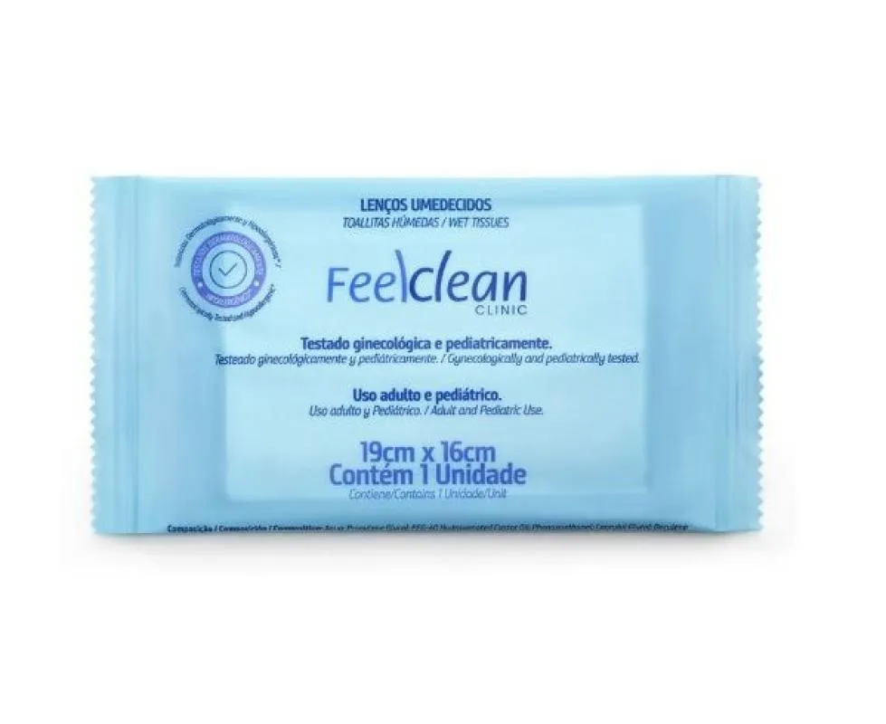 LENçO UMEDECIDO HIGIêNICO - FEELCLEAN - C/ 50 UN.