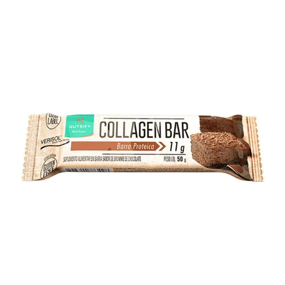 COLLAGEN BAR NUTRIFY BARRA DE PROTEíNA BROWNIE UND 50G