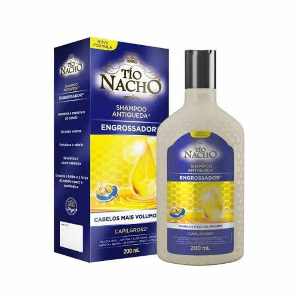 Shampoo Anticaspa Tío Nacho Antiqueda Engrossador 200ml