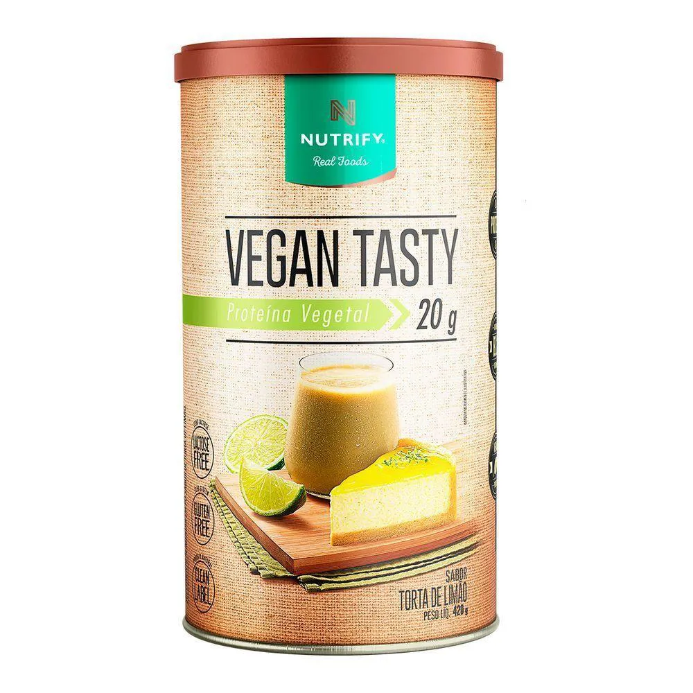 VEGAN TASTY PROTEíNA VEGETAL TORTA DE LIMãO NUTRIFY 420G