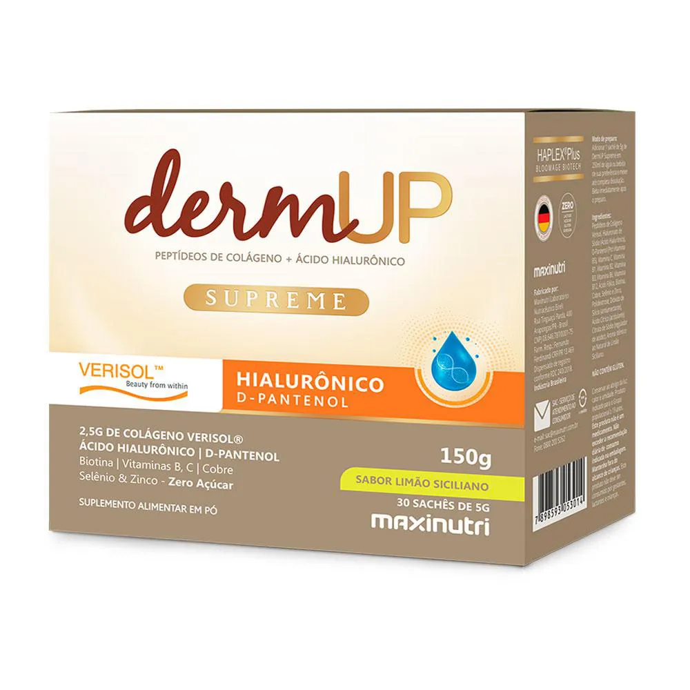 DERMUP ÁCIDO HIALURôNICO + VERISOL SACHE LIMãO SICILIANO MAXINUTRI