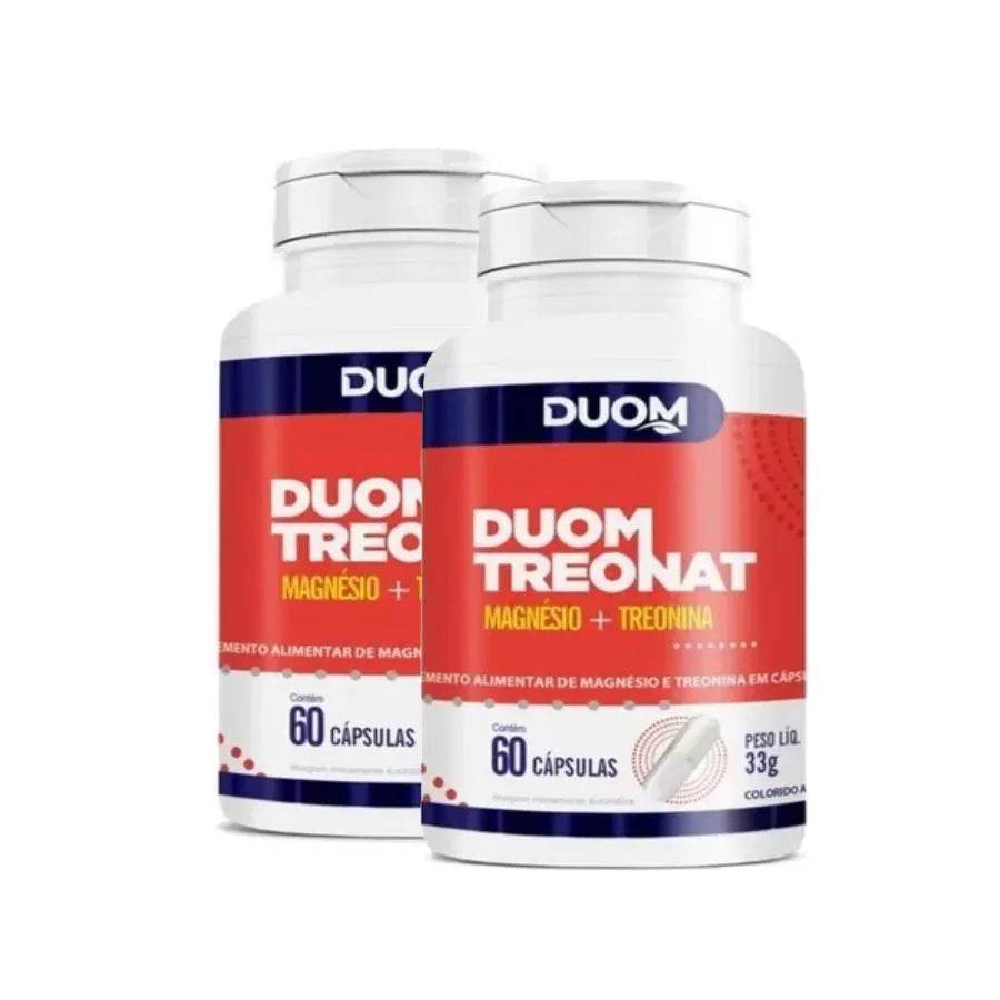 KIT 2 SUPLEMENTO ALIMENTAR DUOM TREONAT C/60CAPS - DUOM