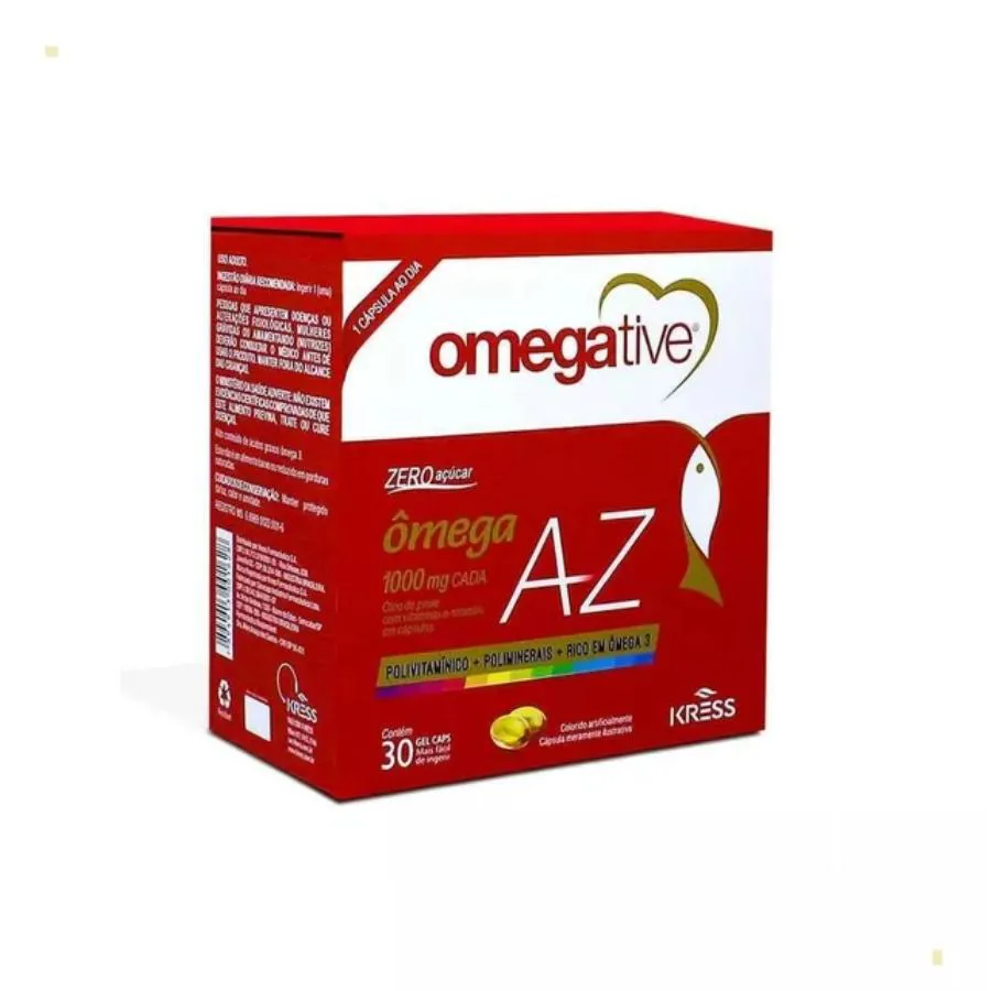 SUPLEMENTO OMEGATIVE AZ ÓLEO DE PEIXE E VITAMINAS C/30-KRESS