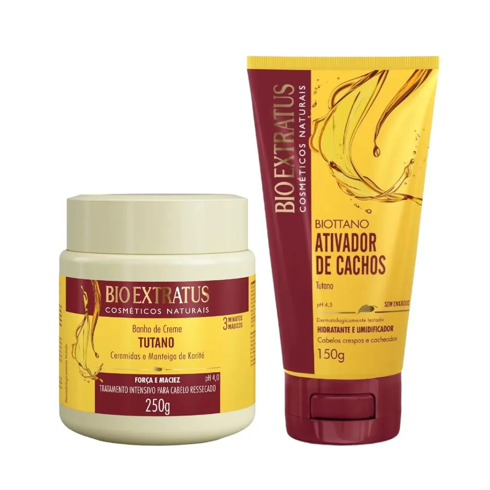 KIT TUTANO FINALIZAçãO CAPILAR 1 BANHO DE CREME 250ML 1 BIOTTANO 150ML