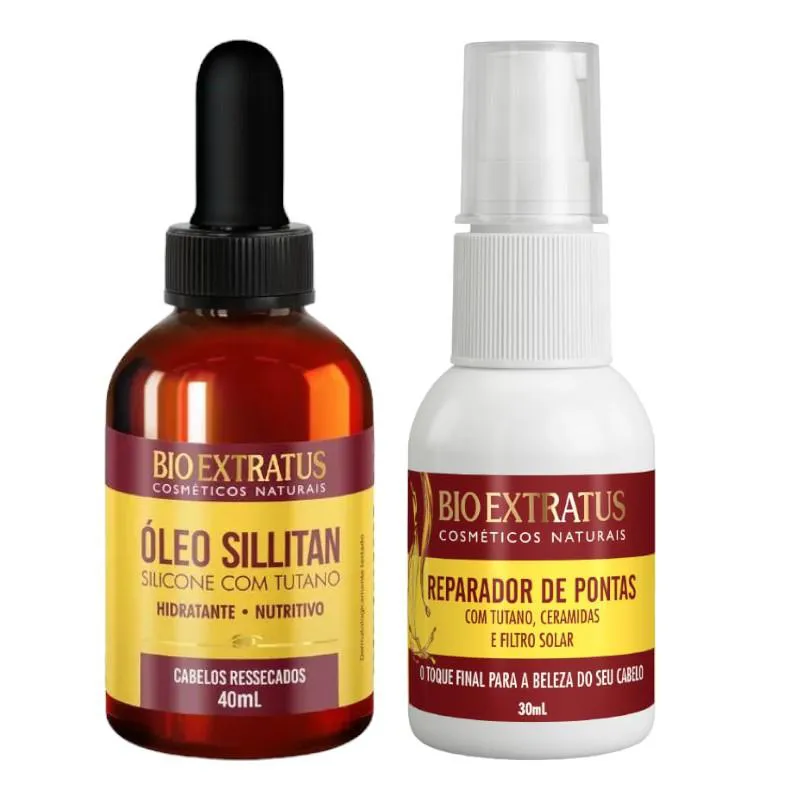 KIT TUTANO 1 ÓLEO SILITAN 40ML 1 REPARADOR DE PONTAS 30ML