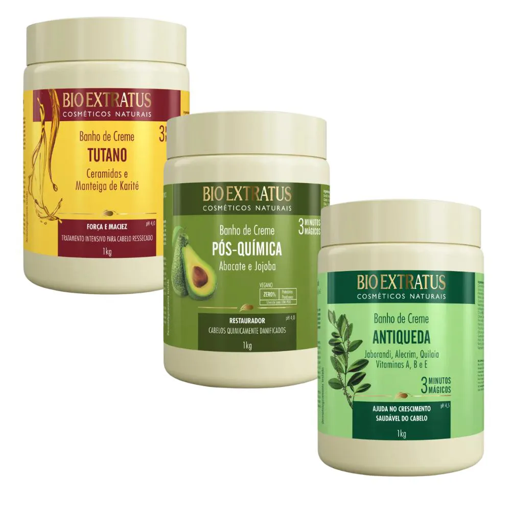 KIT BIO EXTRATUS TUTANO+ ANTIQUEDA+ PóS-QUíMICA 1KG - BRINDE