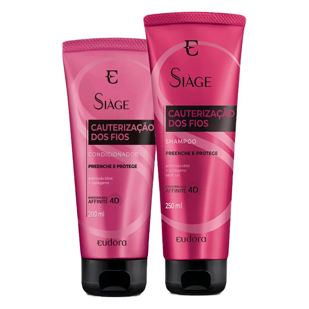 KIT EUDORA SIàGE CAUTERIZAçãO DOS FIOS SHAMPOO CONDICIONADOR