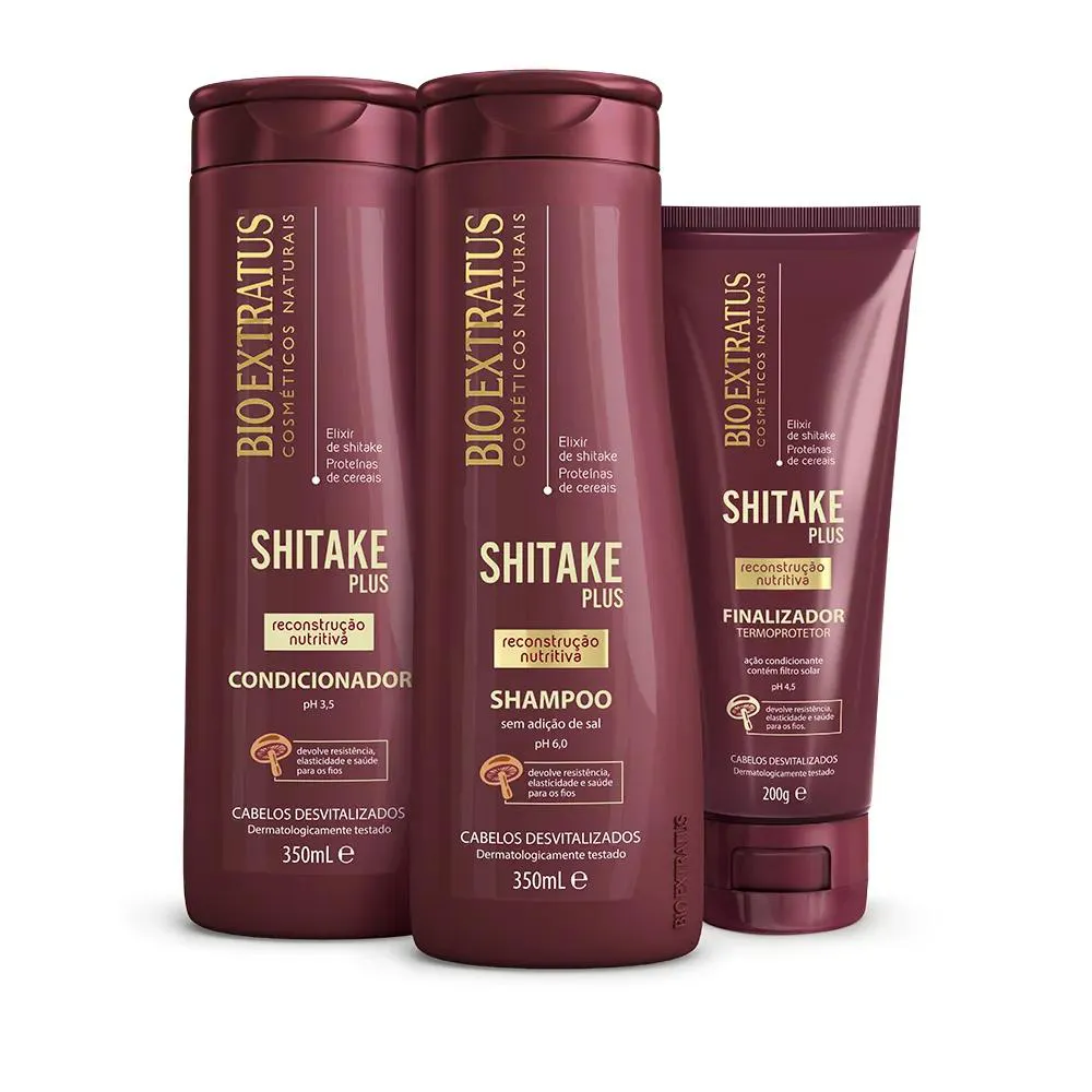 KIT BIO EXTRATUS SHITAKE PLUS SHAMPOO CONDICIONADOR FINALIZADOR